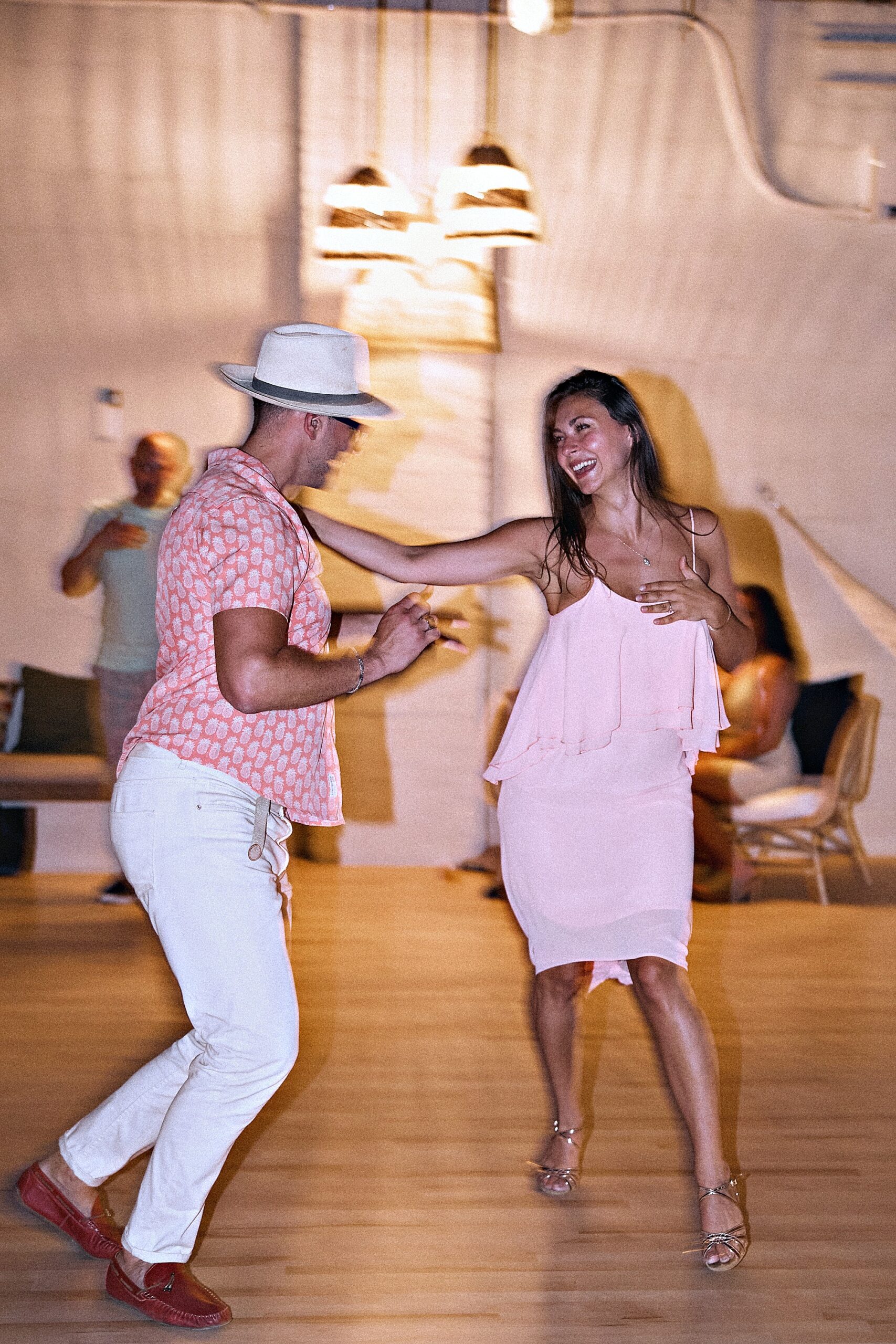 Couple dancing together at a Beach Ballroom evening social in Toronto
