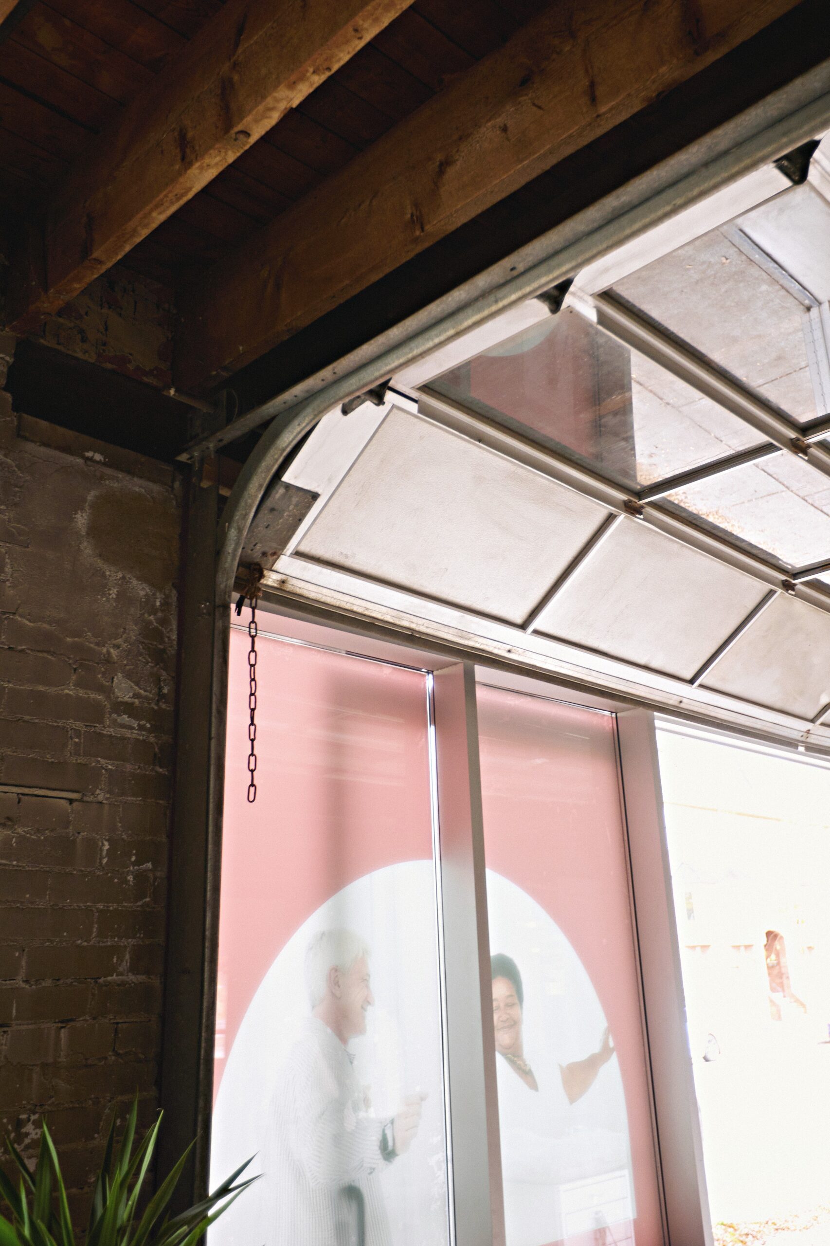 Exterior view of the Beach Ballroom dance studio entrance and window in Toronto